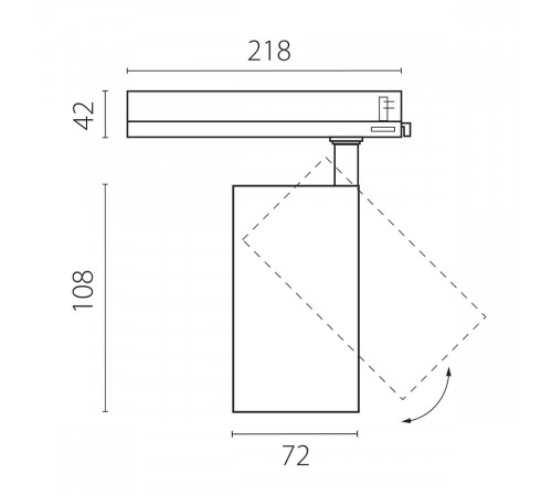 Трековый трехфазный светильник Quattro LED с управлением TRIAC Lightstar Alta Base A5247TRIAC