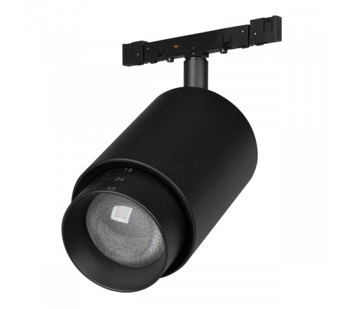Трековый магнитный светильник Arlight MAG-MICROCOSM-SPOT-ZOOM-R59-12W Day4000 (BK, 20-60 deg, 24V) (IP20 Металл) 052085