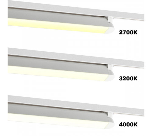 Трековый однофазный двухжильный светильник с переключателем цветовой температуры Novotech Port Iter 359793