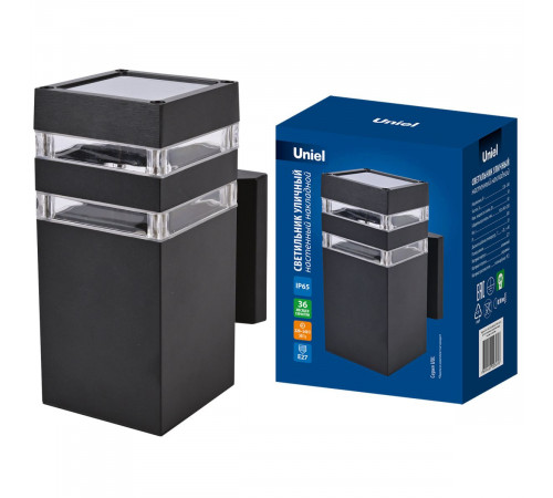 Уличный настенный светильник Uniel UUL-S23A 60W/E27 IP65 BLACK UL-00012922