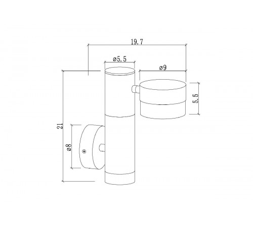 Уличный настенный светильник Arte Lamp Budapest A2362AL-2BK