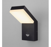 Уличный настенный светильник с датчиком движения Elektrostandard Sensor 1541 TECHNO LED черный 4690389219245 a072087