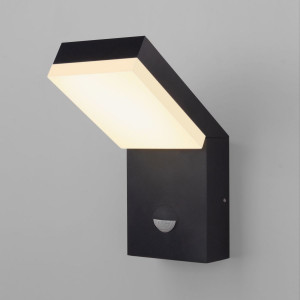 Уличный настенный светильник с датчиком движения Elektrostandard Sensor 1541 TECHNO LED черный 4690389219245 a072087