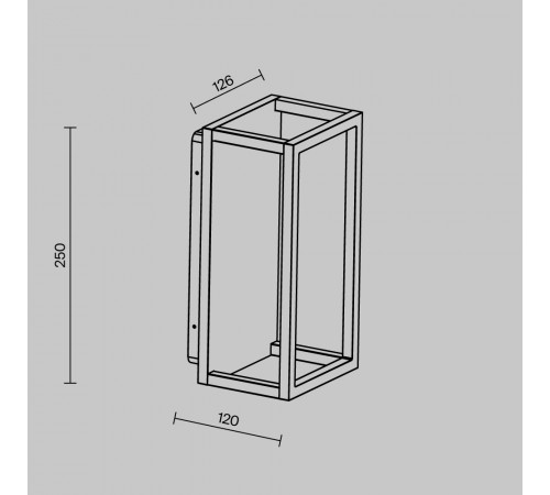 Уличный настенный светильник Maytoni Frame O527WL-L12B3K
