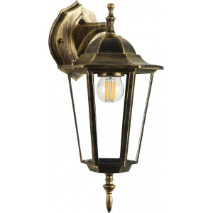 Уличный настенный светильник ЭРА Веледа GBW-104-1-BR-0360 230В Е27 IP54 бронза вниз Б0071479