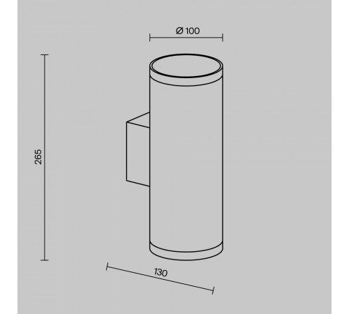 Уличный настенный светильник Maytoni Shim O514WL-L30B3K