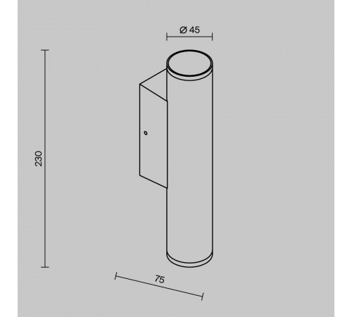 Уличный настенный светильник Maytoni Tube O508WL-L6B3K