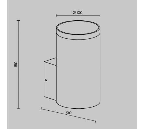 Уличный настенный светильник Maytoni Shim O514WL-L15B3K