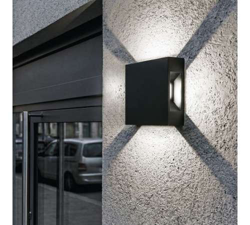 Уличный настенный светильник Uniel ULU-P33D-4W/4000K IP65 BLACK UL-00013621