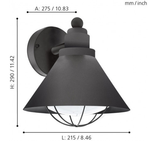 Уличный настенный светильник Eglo Barrosela 94805