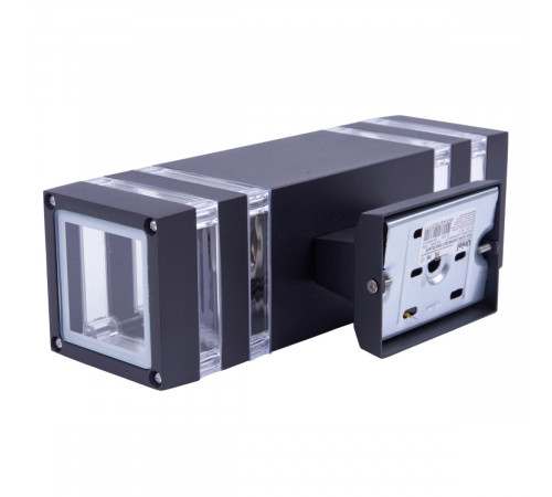 Уличный настенный светильник Uniel UUL-S24A 2x60W/E27 IP65 BLACK UL-00012923