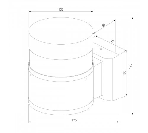 Уличный настенный светильник Elektrostandard 1530 TECHNO LED черный 4690389219139 a072083