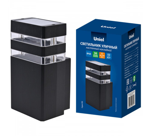 Уличный настенный светильник Uniel UL-00012918 UUL-S17A 60W/E27 IP65 BLACK