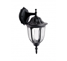 Уличный настенный светильник ЭРА Галатея GBW-105-1-BL-0380 230В Е27 IP54 чёрный вниз Б0071483