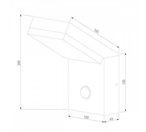 Уличный настенный светильник с датчиком движения Elektrostandard Sensor 1541 TECHNO LED черный 4690389219245 a072087