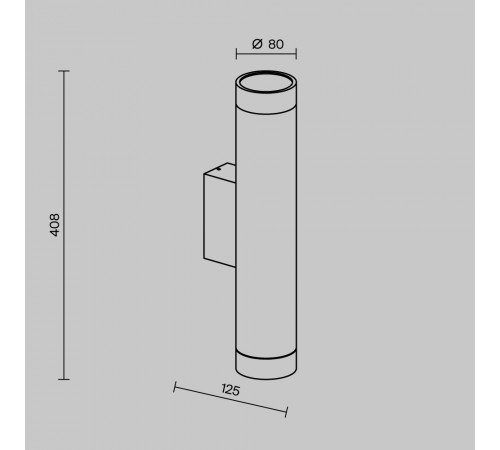 Уличный настенный светильник Maytoni Shim O514WL-L30B3K1