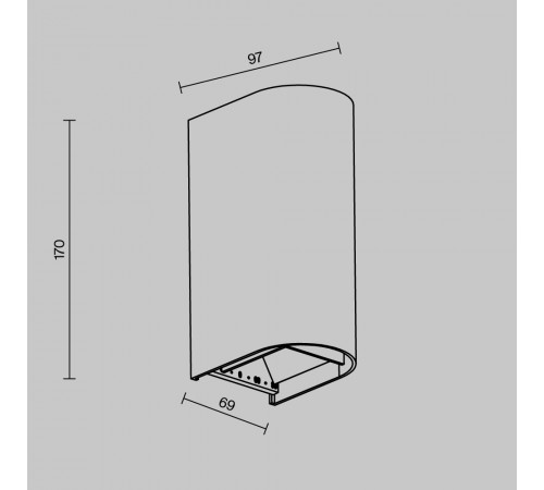 Уличный настенный светильник Maytoni Drape O526WL-L10B3K