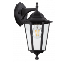 Уличный настенный светильник ЭРА Веледа GBW-104-1-BL-0360 230В Е27 IP54 чёрный вниз Б0071477