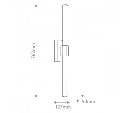 Уличный настенный светильник Kichler KL-NOCAR-L-BK