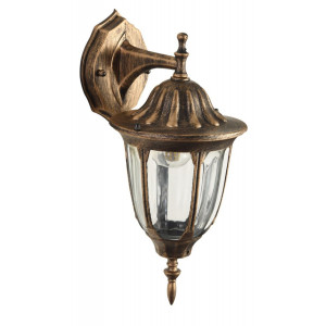 Уличный настенный светильник ЭРА Галатея GBW-105-1-BR-0380 230В Е27 IP54 бронза вниз Б0071485