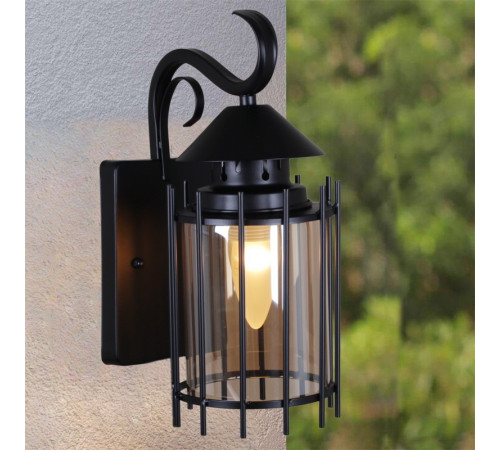 Уличный настенный светильник Reluce 08284-9.2-001U BK RLOS