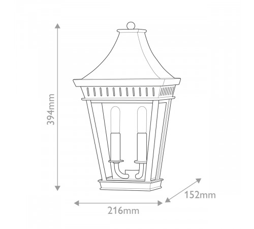Уличный настенный светильник Hinkley HK-CHAPEL-HILL7-MB