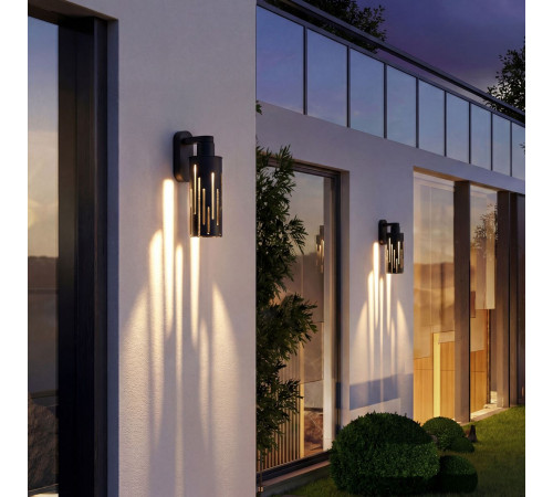 Уличный настенный светильник Elektrostandard Streak 35197/W черный 4690389219481 a072054