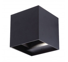 Уличный настенный светильник Uniel ULU-S55B-2x3W/3000K+4000K+6000K IP65 BLACK UL-00010853