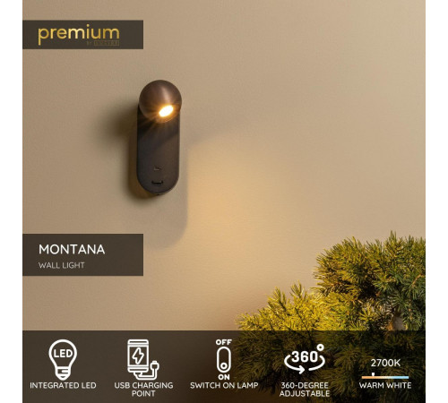 Настенный светильник Lucide Montana 68200/06/96