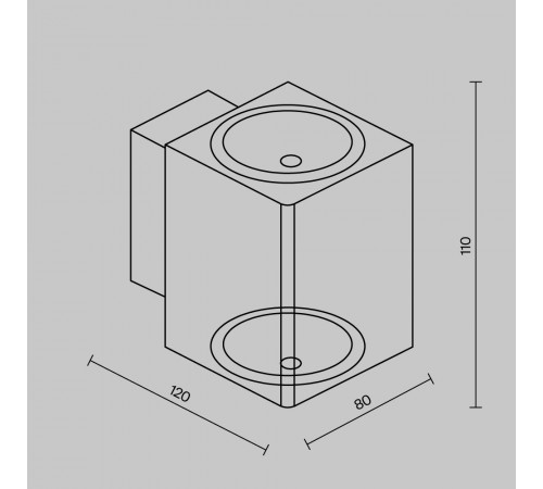 Уличный настенный светильник Maytoni Block O507WL-L10B3K