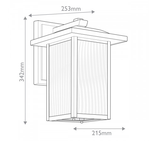 Уличный настенный светильник Kichler KL-CAPPANNA-M-BKT