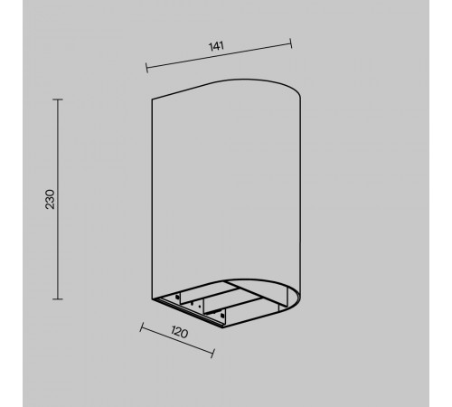 Уличный настенный светильник Maytoni Drape O526WL-L20B3K