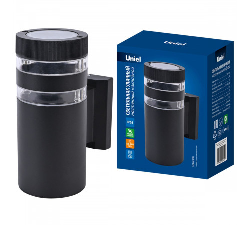Уличный настенный светильник Uniel UUL-S19A 60W/E27 IP65 BLACK UL-00012920