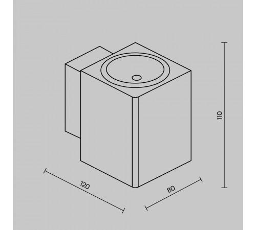 Уличный настенный светильник Maytoni Block O507WL-L5B3K