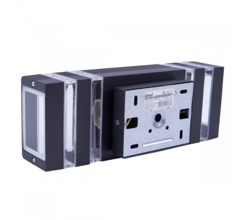 Уличный настенный светильник Uniel UUL-S18A 2x60W/E27 IP65 BLACK UL-00012919