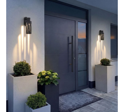 Уличный настенный светильник Elektrostandard Streak 35197/W черный 4690389219498 a072055