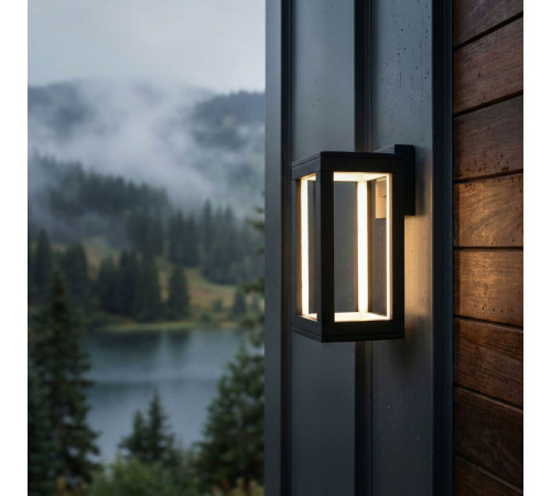 Уличный настенный светильник Elektrostandard Frame 1527 TECHNO LED черный 4690389219108 a072090