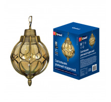 Уличный подвесной светильник Uniel UUL-H90A 60W/E27 IP54 GOLD UL-00007694