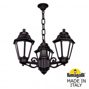Уличный подвесной светильник Fumagalli SICHEM/ANNA 3L E22.120.S30.AYE27
