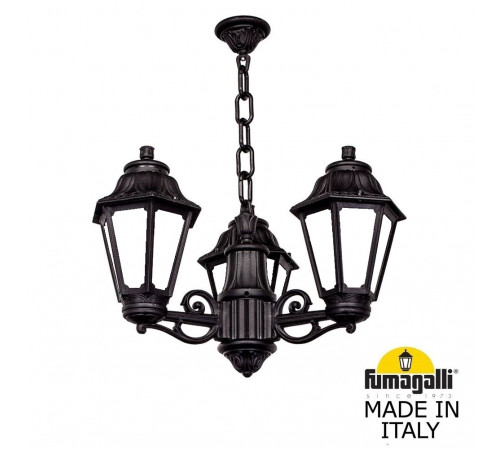 Уличный подвесной светильник Fumagalli SICHEM/ANNA 3L E22.120.S30.AYE27