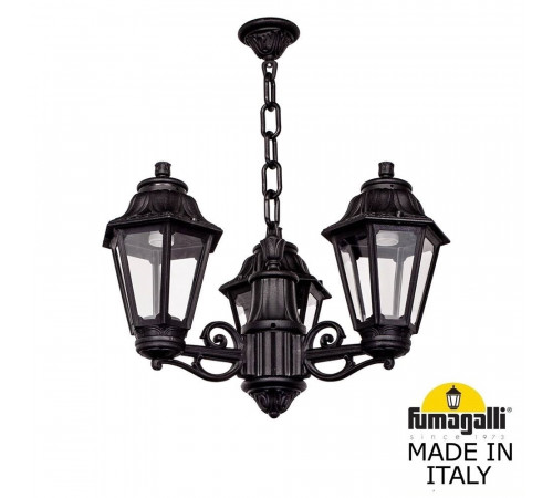 Уличный подвесной светильник Fumagalli SICHEM/ANNA 3L E22.120.S30.AXE27