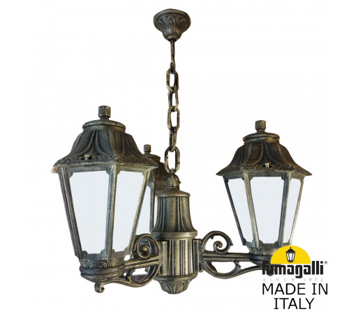 Уличный подвесной светильник Fumagalli SICHEM/ANNA 3L E22.120.S30.BYE27