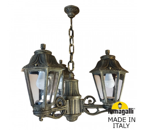 Уличный подвесной светильник Fumagalli SICHEM/ANNA 3L E22.120.S30.BXE27