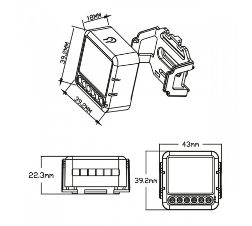 Умное реле Wi-Fi Uniel UL-00011709 2 канала. 100-240В. 2x10А 2x250Вт UCH-A301 2C/WF WHITE