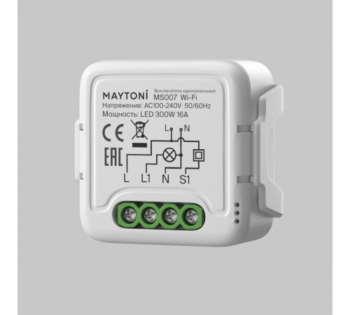 Wi-Fi выключатель одноканальный Maytoni Lighting control MS007