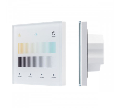 Сенсорная панель Arlight SMART-DALI-301-11-1G-4SC-MIX-IN White (BUS/24V, Touch, 2.4G) 046551