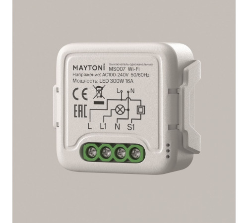 Wi-Fi выключатель одноканальный Maytoni Lighting control MS007