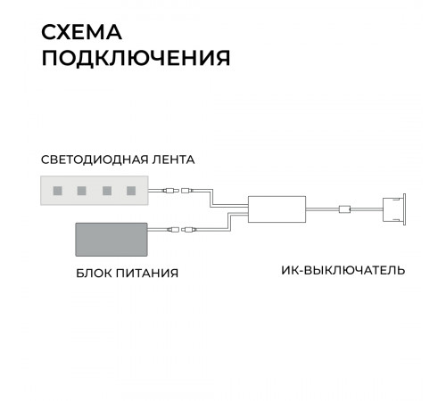 ИК выключатель на препятствие, 12В/24В, 60вт/120Вт, 5А, коннектор 2.5 x 5.5мм, серебро Apeyron 04-67
