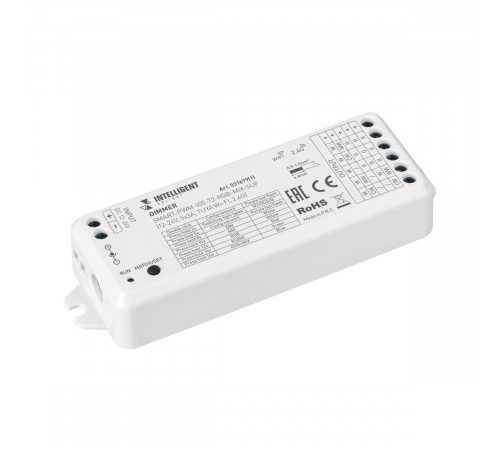 Диммер Arlight SMART-PWM-105-72-RGB-MIX-SUF (12-24V, 5x3A, TUYA Wi-Fi, 2.4G) (IARL, IP20 Пластик) 031679(1)