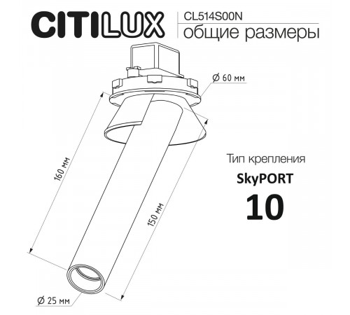 Встраиваемый спот Citilux Stek CL514S00N